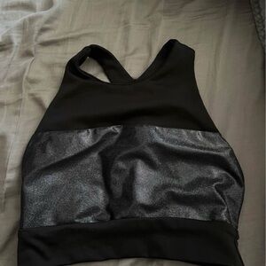 Black and Gray Sports Bra